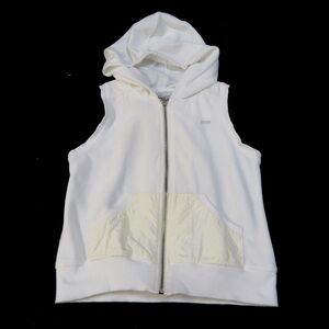 Dior Kids Cream-Accent White Hooded Zip Vest